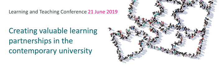 Jigsaw Graphic for 2019 conference Conference theme: Creating valuable learning partnerships in the contemporary university